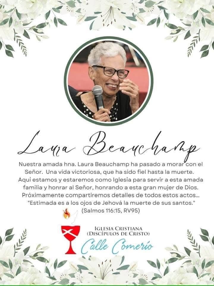 Obituary of Laura Consuelo Beauchamp Pérez Guerra