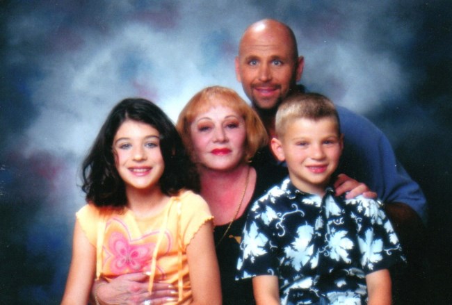 Sylvia Browne with her son, chris and grandchildren