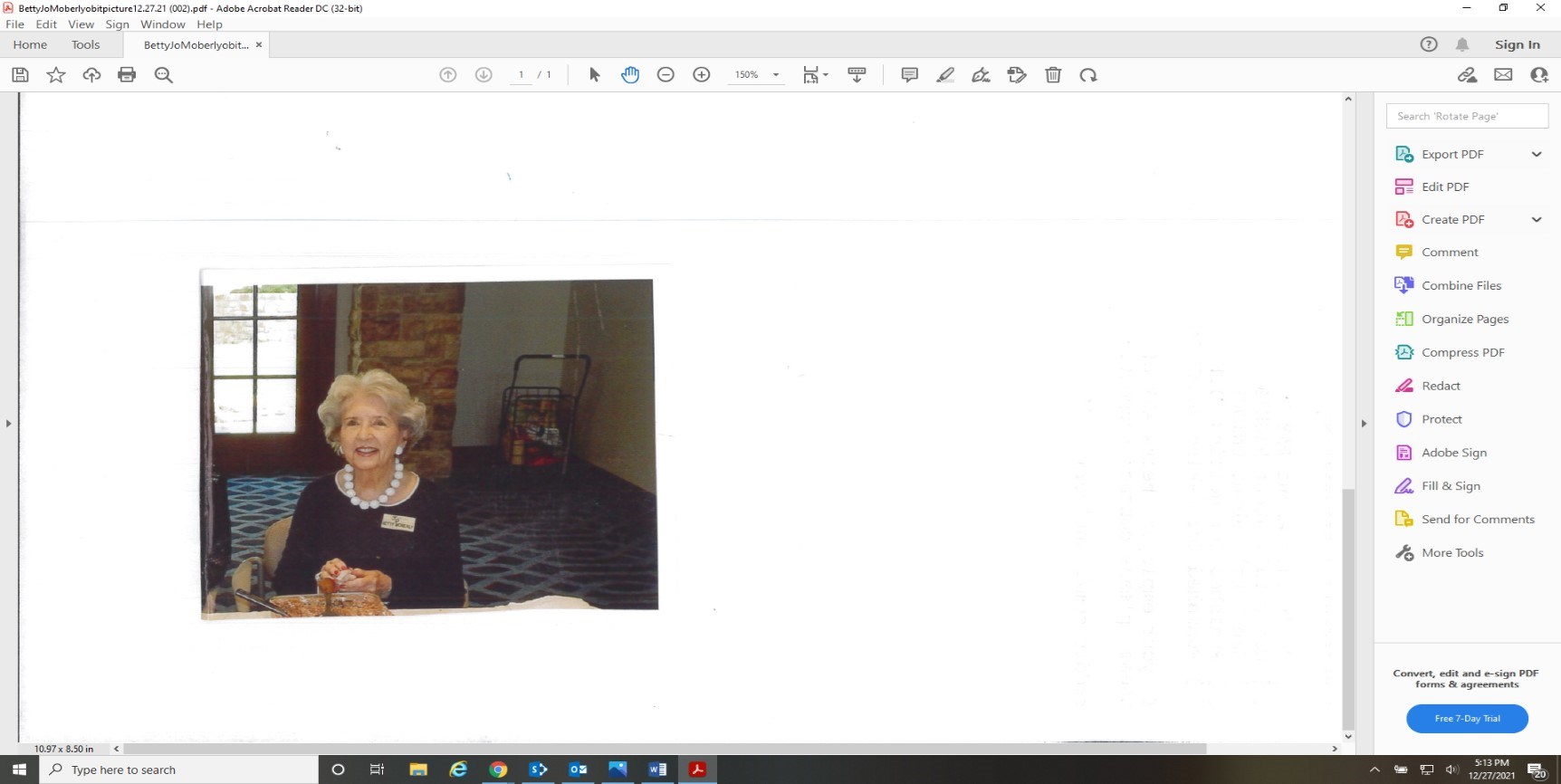 Obituary of Betty Jo Kerr Moberly