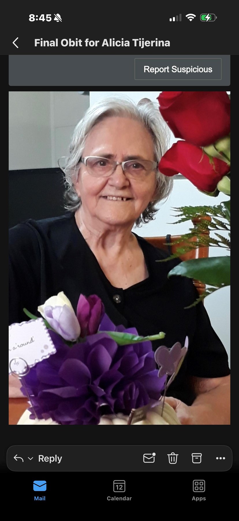 Obituary of Alicia Elidia Tijerina