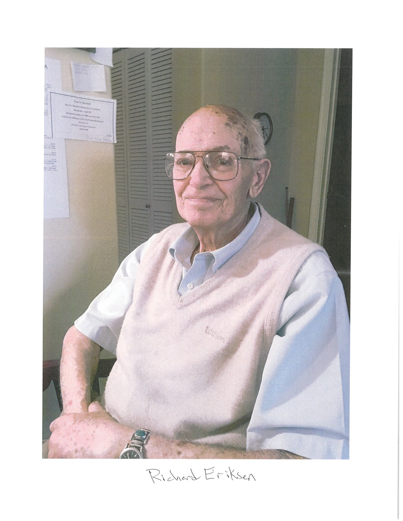 Obituary of Richard Paul Eriksen