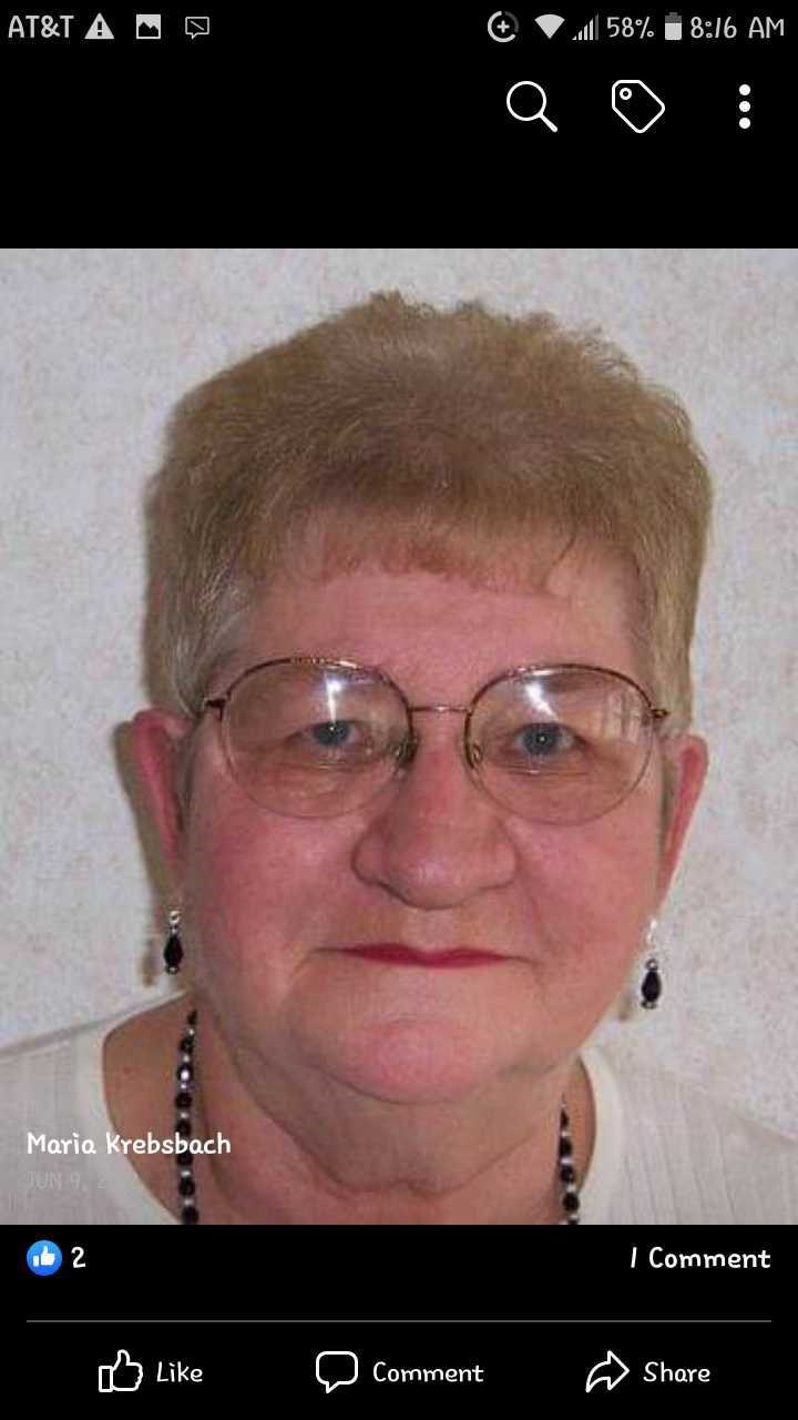 Obituary of Maria Krebsbach