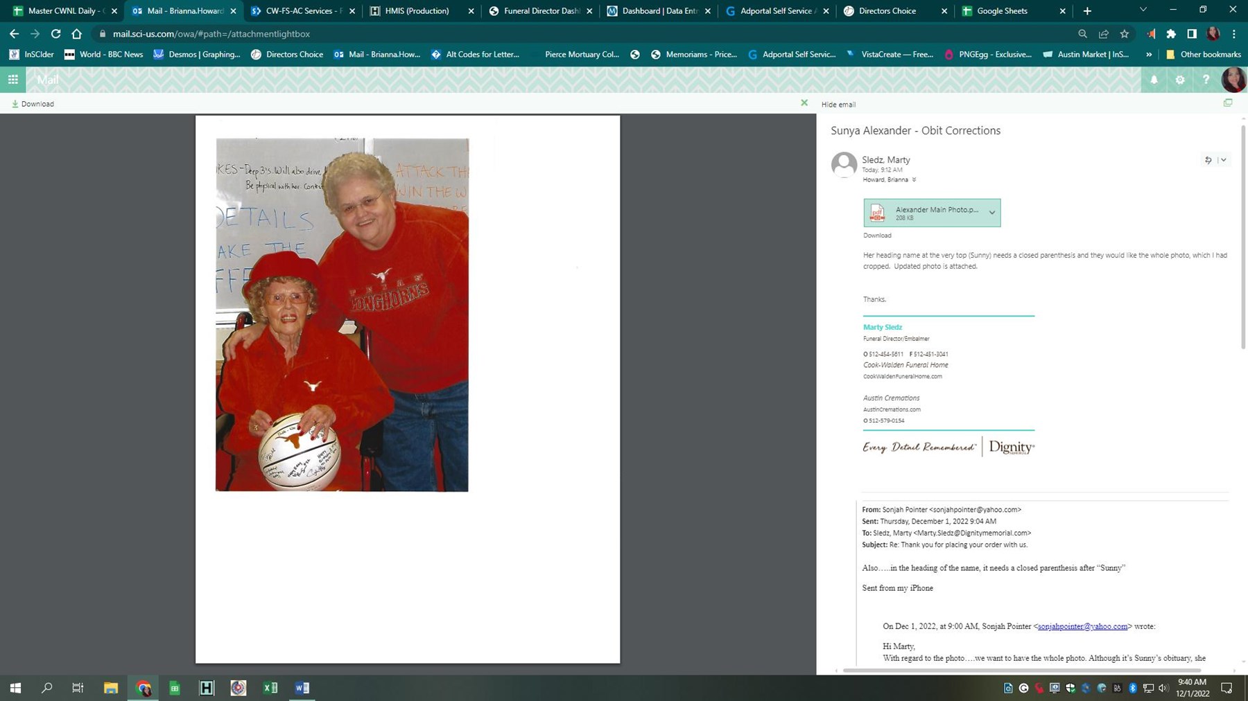 Obituary of Sunya Ann Alexander