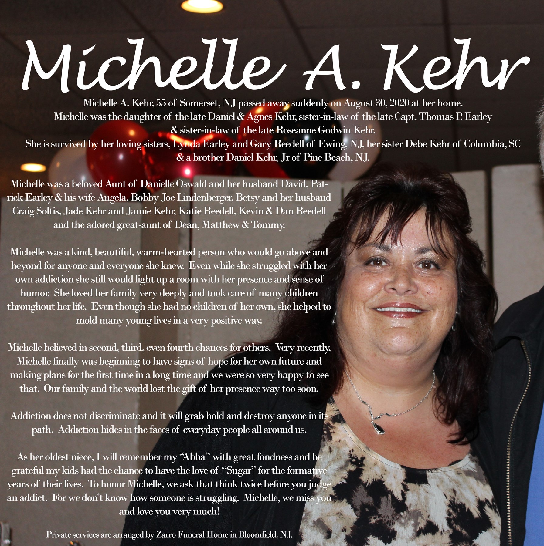 Obituary of Michelle Agnes Kehr