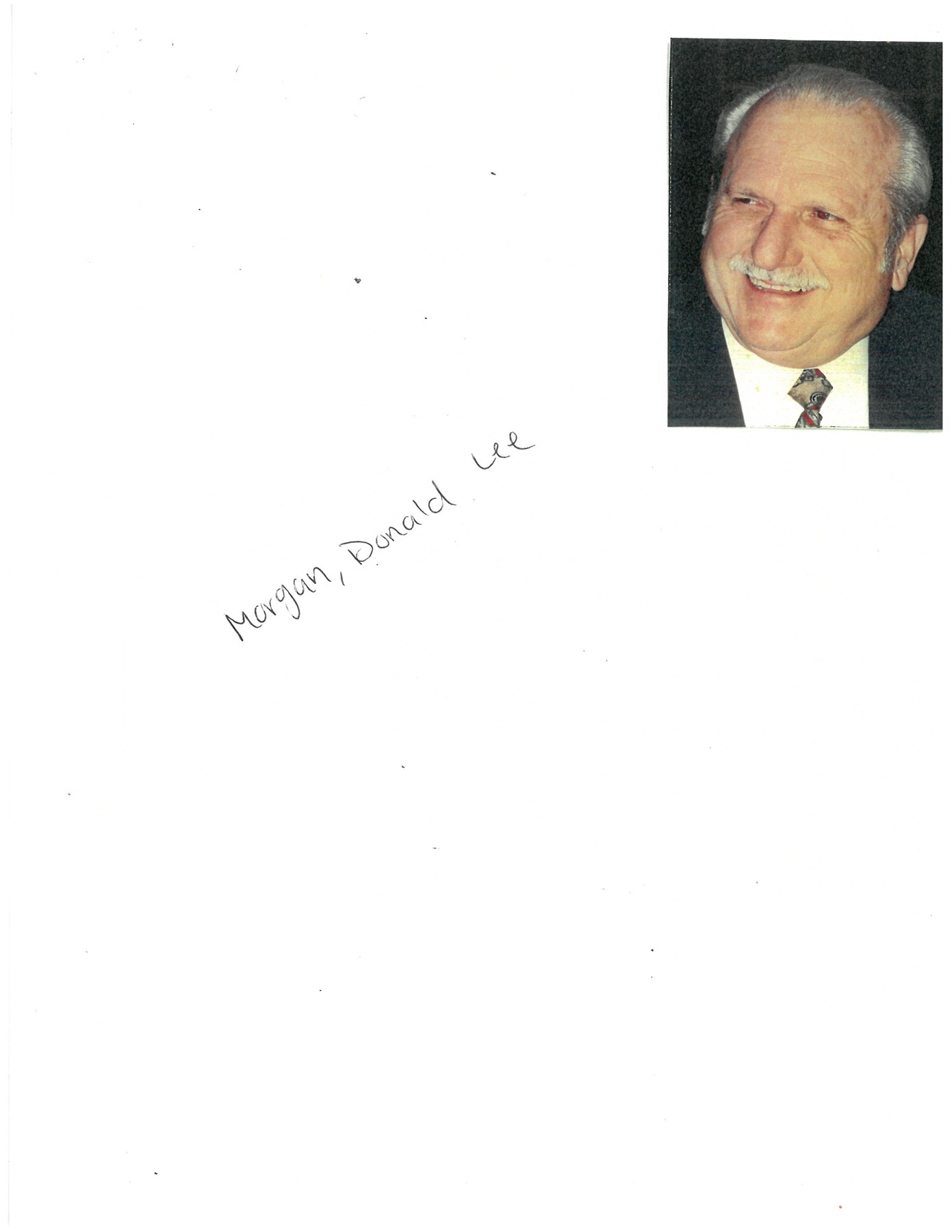 Avis de décès de Donald Lee Morgan