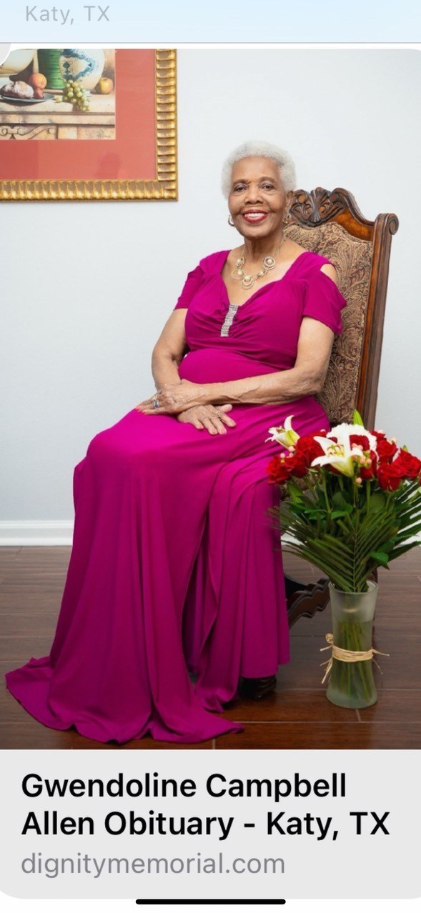 Avis de décès de Gwendoline Campbell Allen