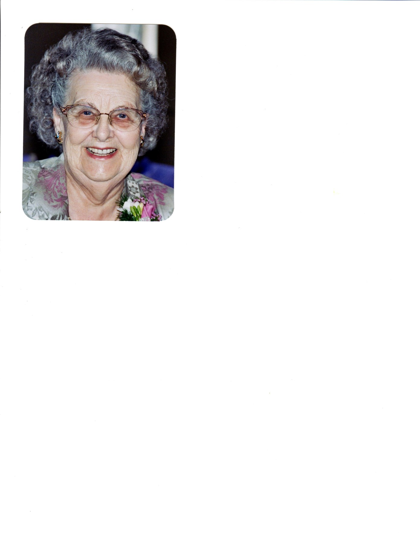 Obituary of Audrey Florence Bullock