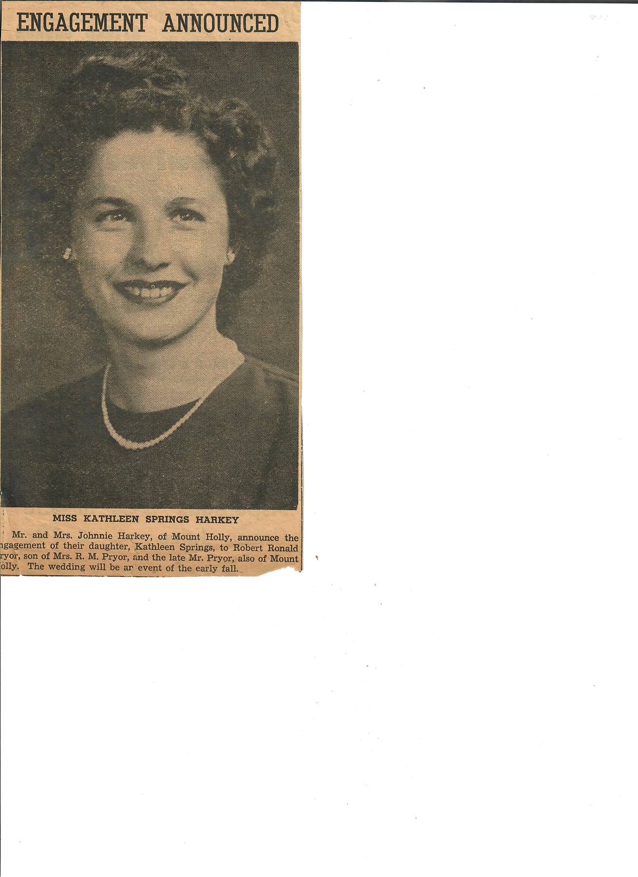 Obituary of Kathleen H. Pryor