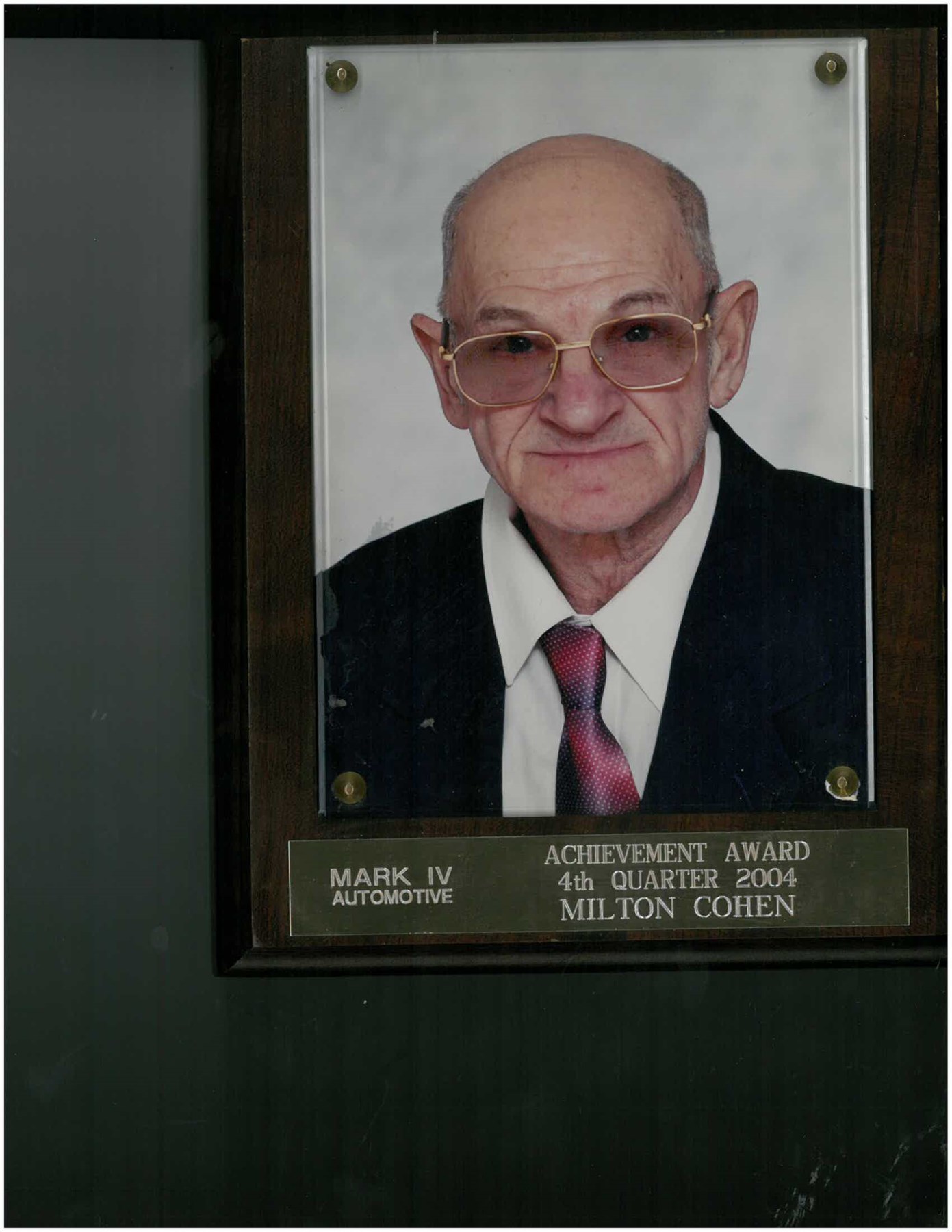 Avis de décès de Milton Leslie Cohen