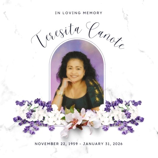 Avis de décès de Teresita A Canote