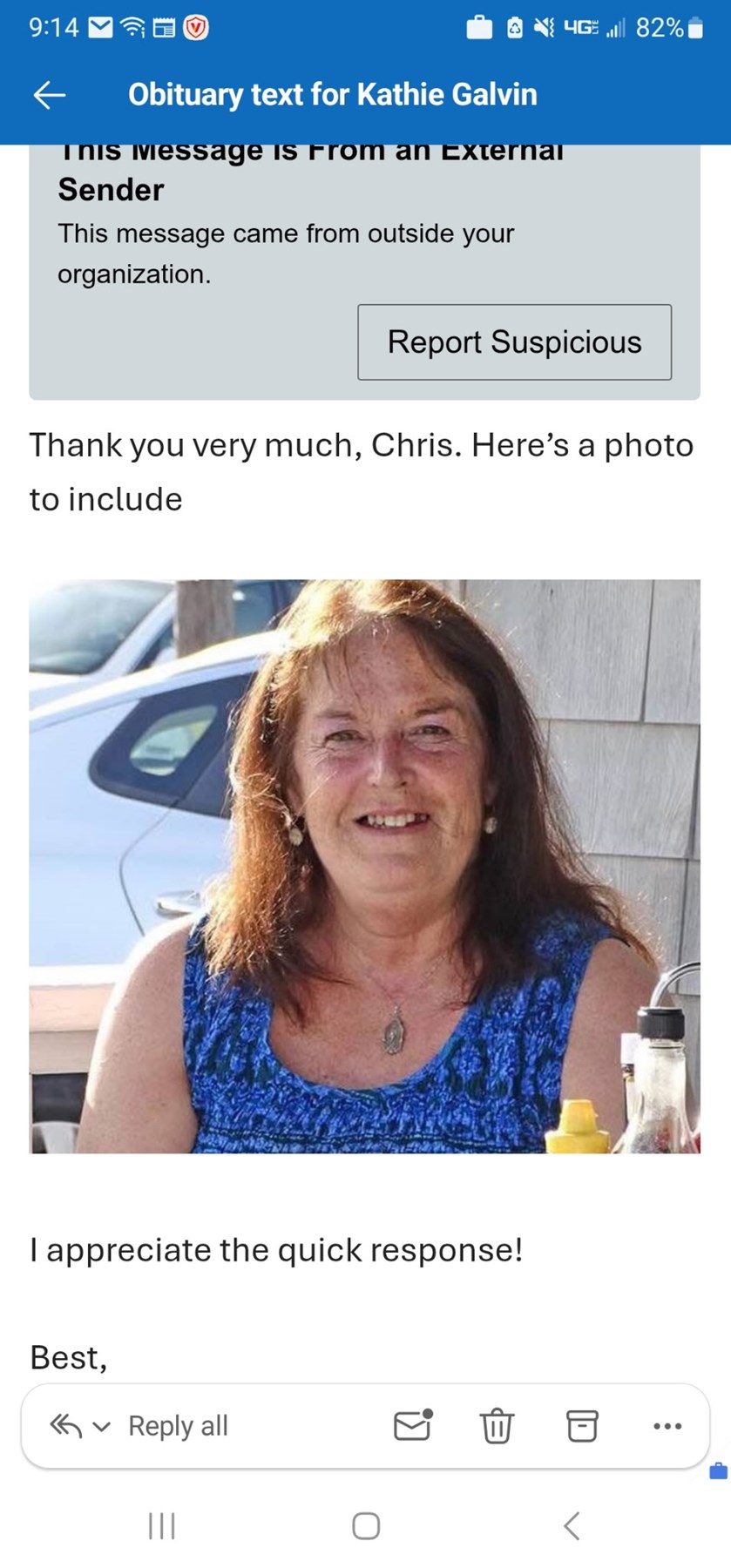 Obituary of Kathie S. Galvin