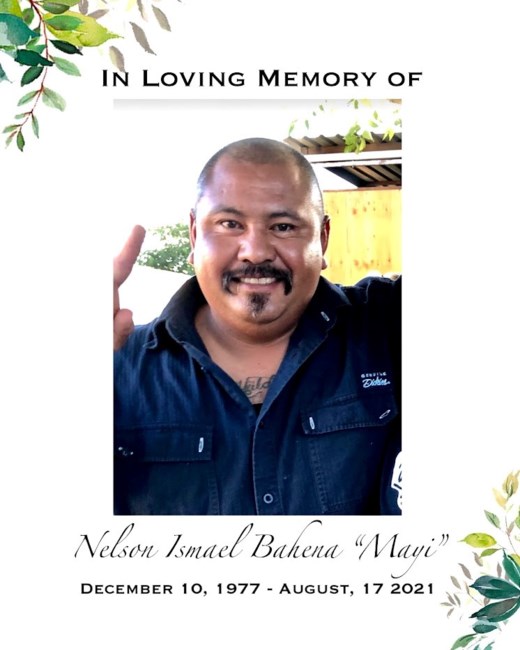 Obituary of Nelson "Mayi" Ismael Bahena