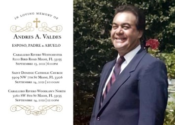 Obituario de Andres A. Valdes