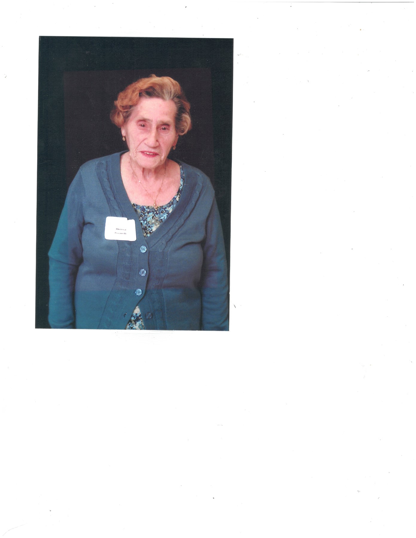Obituary of Theresa Benedetta Povinelli